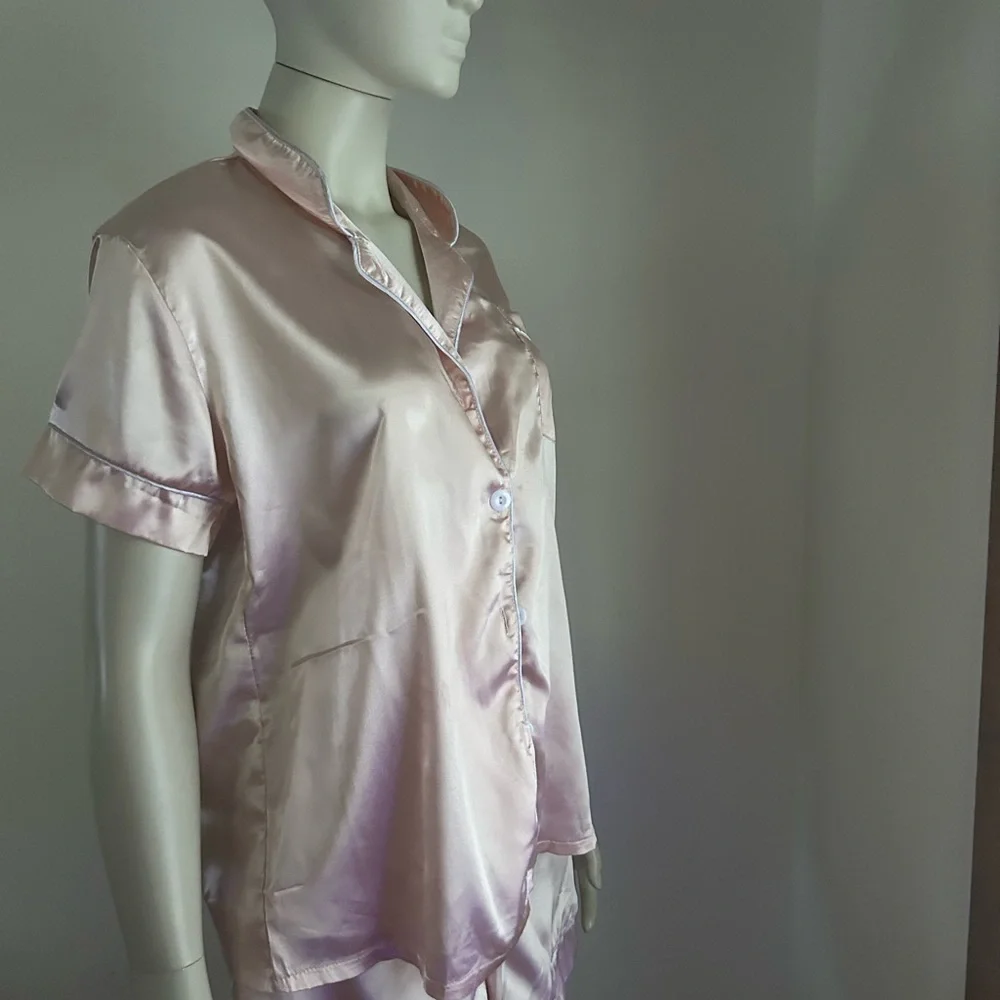 Silky Pink Women's Sleepwear Set M